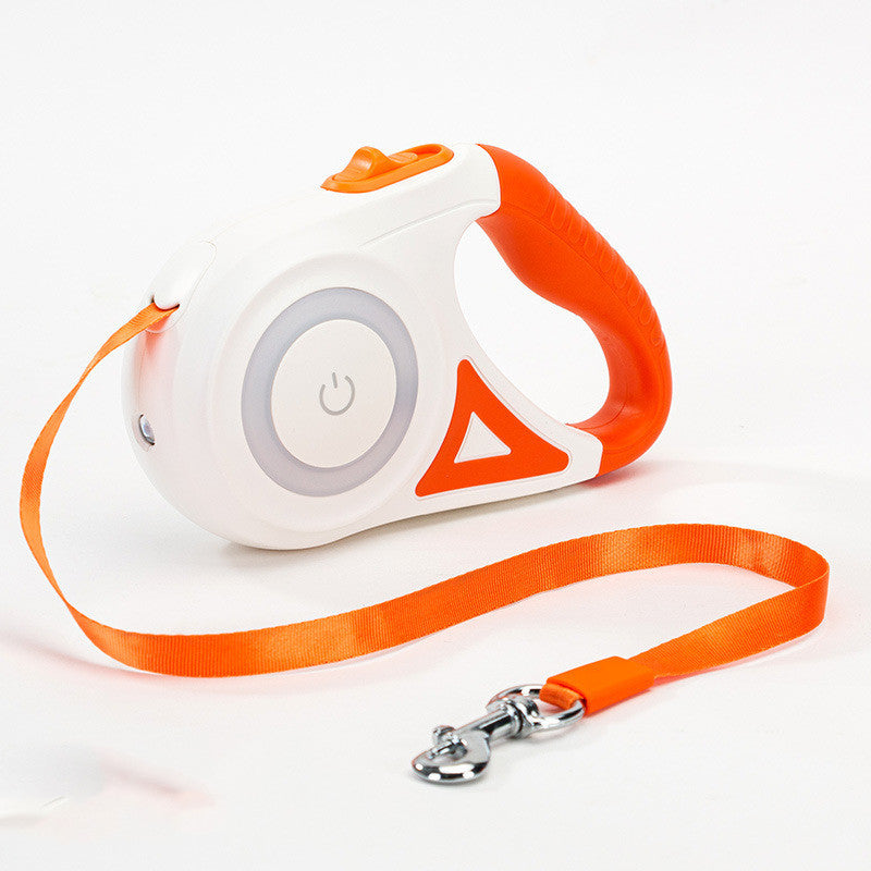 Dog Retractable Leash and Collar with Spotlight Automatic