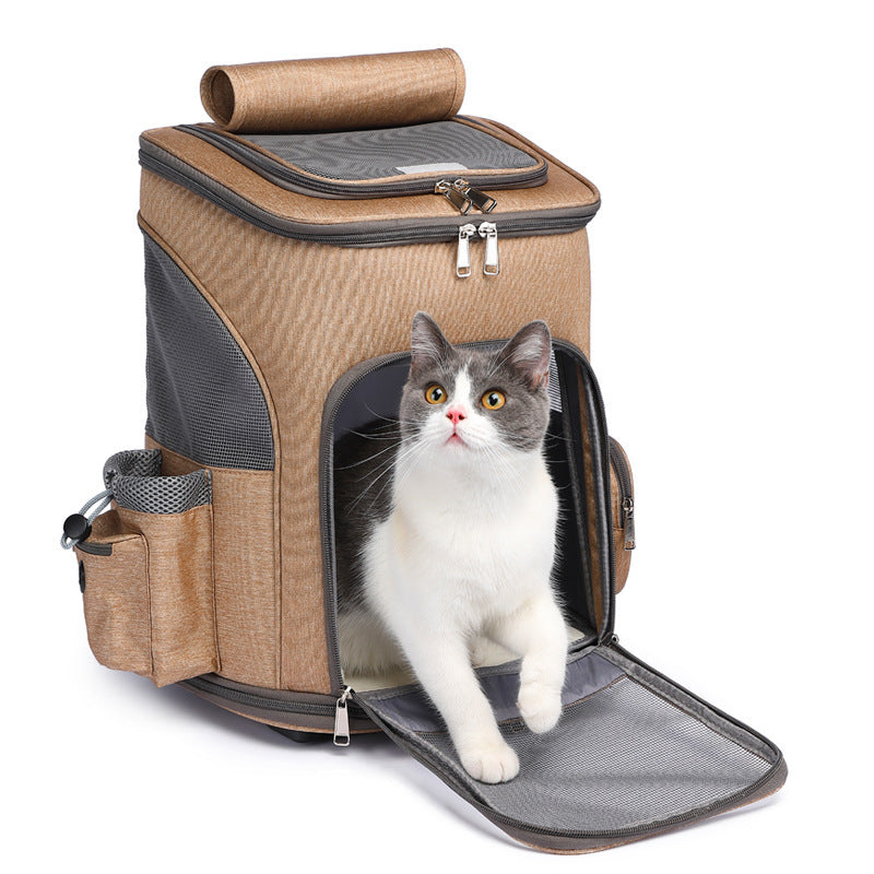Folding Trolley Cat/Pet Traveling Backpack