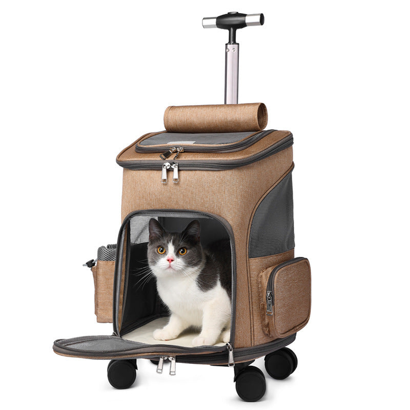 Folding Trolley Cat/Pet Traveling Backpack