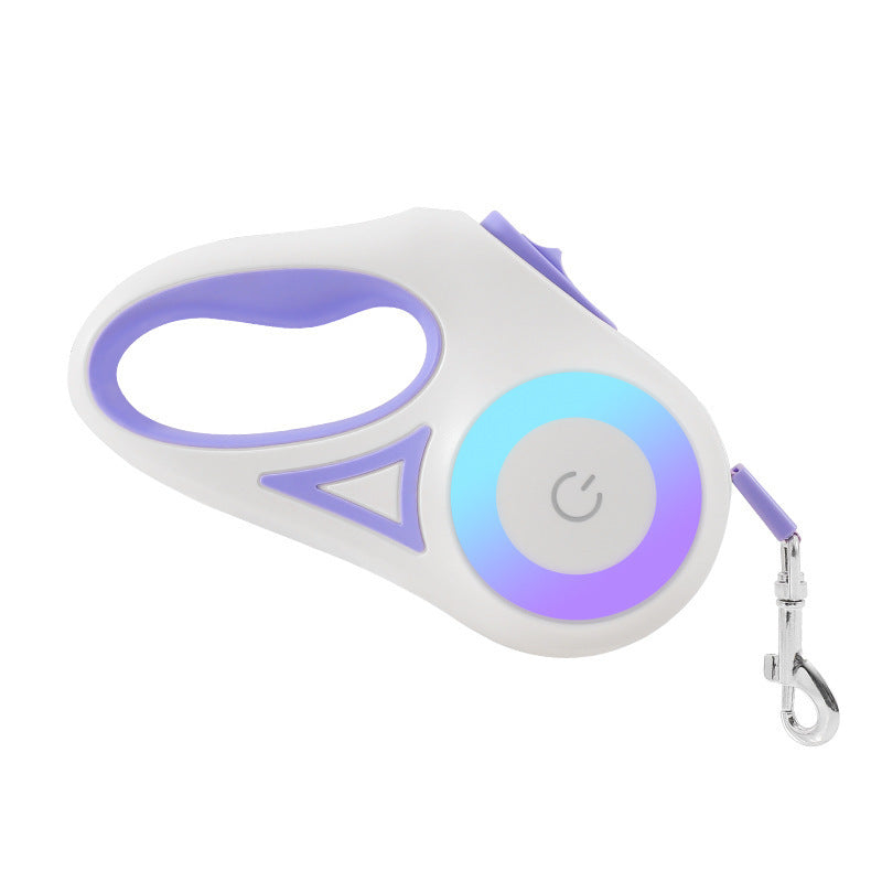 Dog Retractable Leash and Collar with Spotlight Automatic