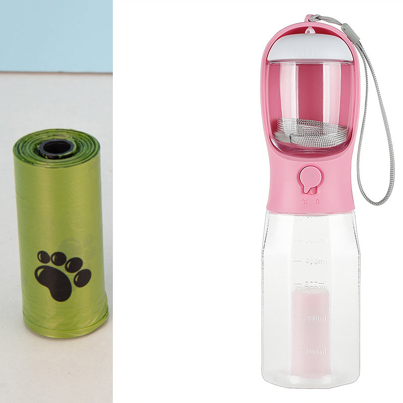 Portable Cat/Dog Water and Food Bottle 3 In 1