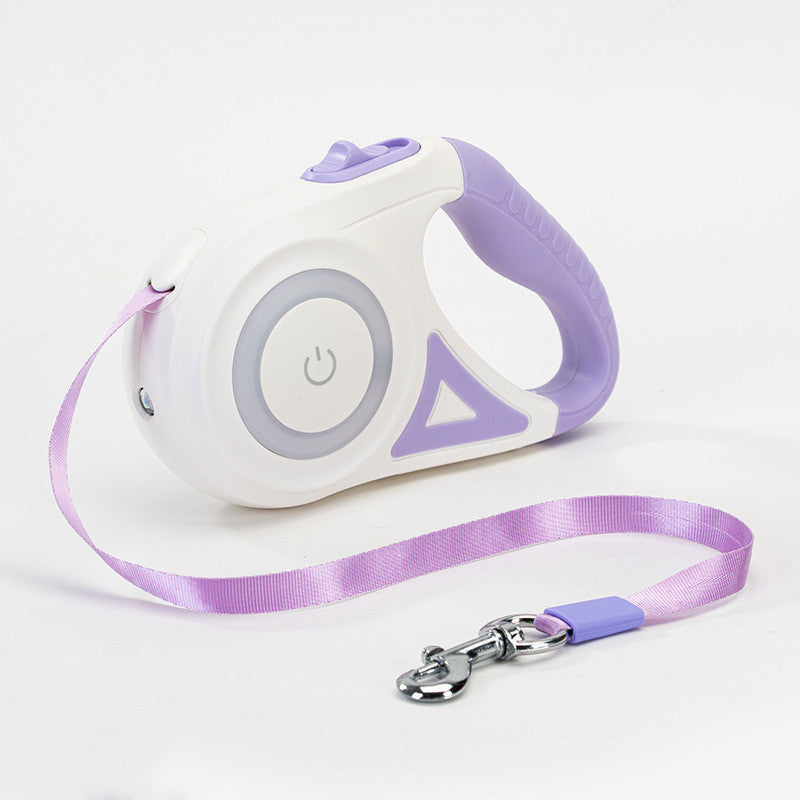 Dog Retractable Leash and Collar with Spotlight Automatic